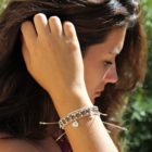 bracelet cordon réglable beige rosé bracelet bohème chic MIA Provence