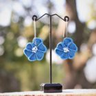 Boucles d'oreilles originales bleues