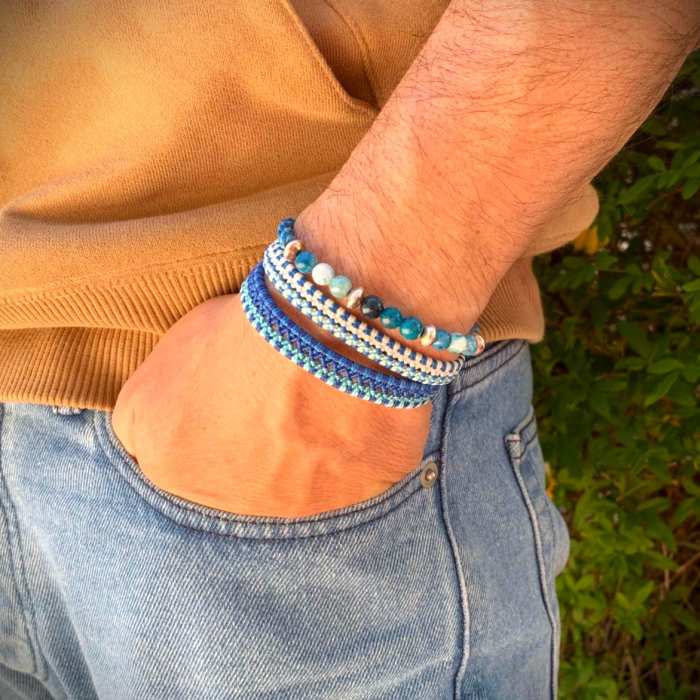 bracelet homme tendance bracelet homme bicolore ou tricolore bracelet homme tressé aix-en-provence