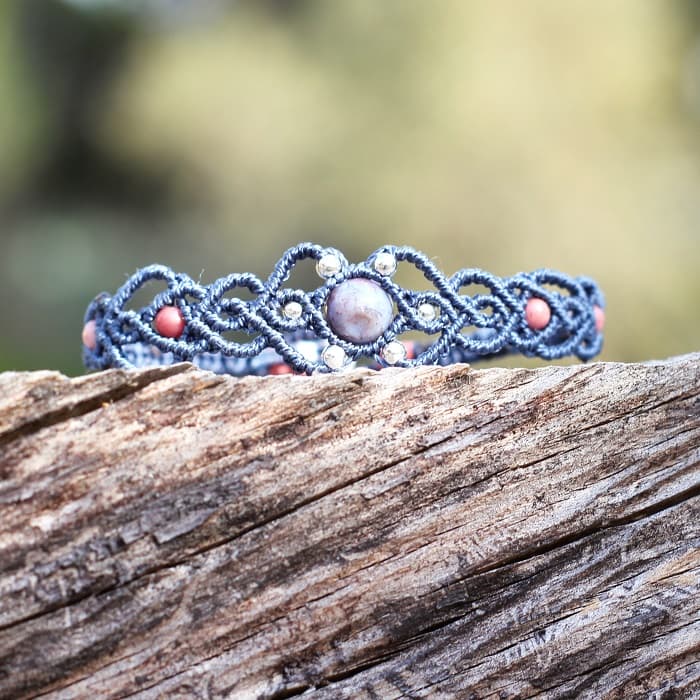 bracelet fleur pour femme luna bleu mia provence