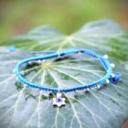 bracelet cordon reglable bleu etoile cristal mia provence