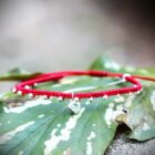 bracelet cordon reglable rouge coeur cristal mia provence, bracelet femme argent, bracelet argent femme