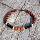 bracelet tresse homme fait main orange mia provence