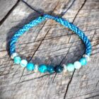bracelet tresse bracelet homme fait main turquoise mia provence bijoux Pierres naturelles bijouterie
