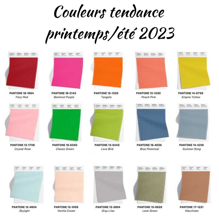 couleurs tendance printempsété 2023