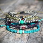 bracelet homme fil et perles bicolore bracelet homme ajustable bracelet homme tendance