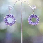 boucles d’oreilles anneau femme perlé, boucle d'oreille anneau
