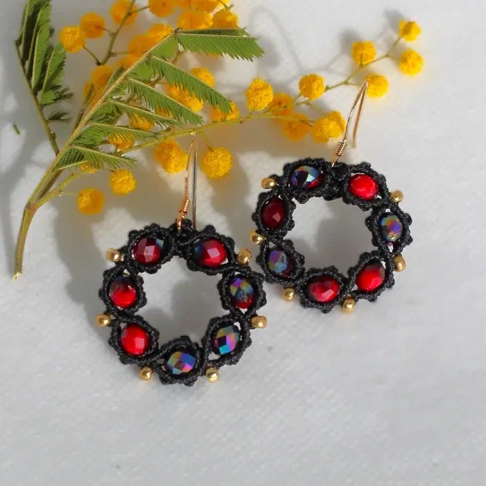 boucles d’oreilles anneau perlé – nina