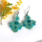 boucles d'oreilles originales femme turquoise