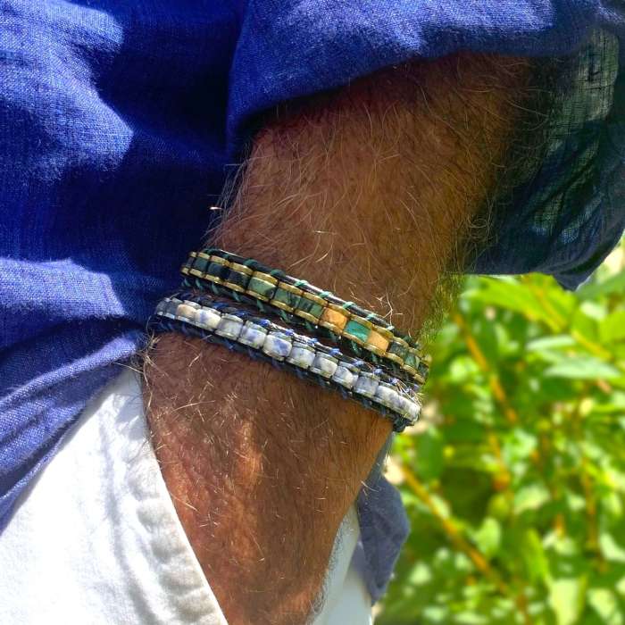 Bracelet pour homme en pierres naturelles heishi eliott bracelet pour homme en pierres naturelles heishi eliott